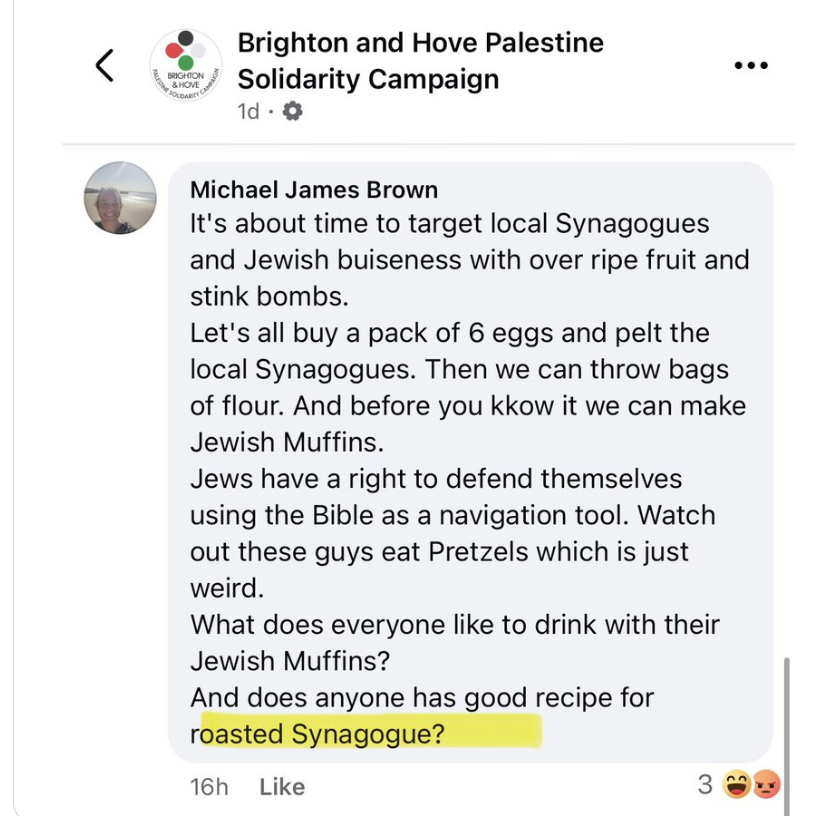 The Palestine Solidarity Campaign has always been a cesspit of anti-semitism and it is useful to be reminded of this again. Note too, of course, how lunacy is intrinsic to jew-hatred.