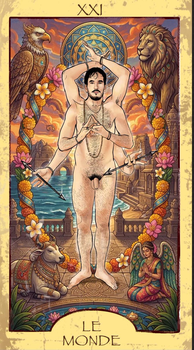 faveump's tweet photo. El mundo. Carta de tarot by me. Modelo: @HolilHeredia https://t.co/bNhMXpNwkn