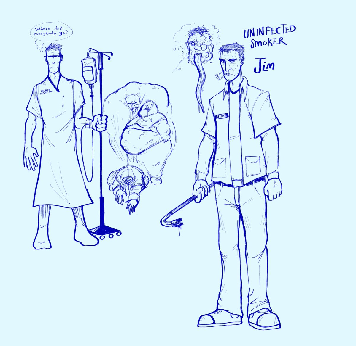 Maursdraws's tweet photo. My cool left 4 dead oc donut steal https://t.co/LCEZIw4SXV