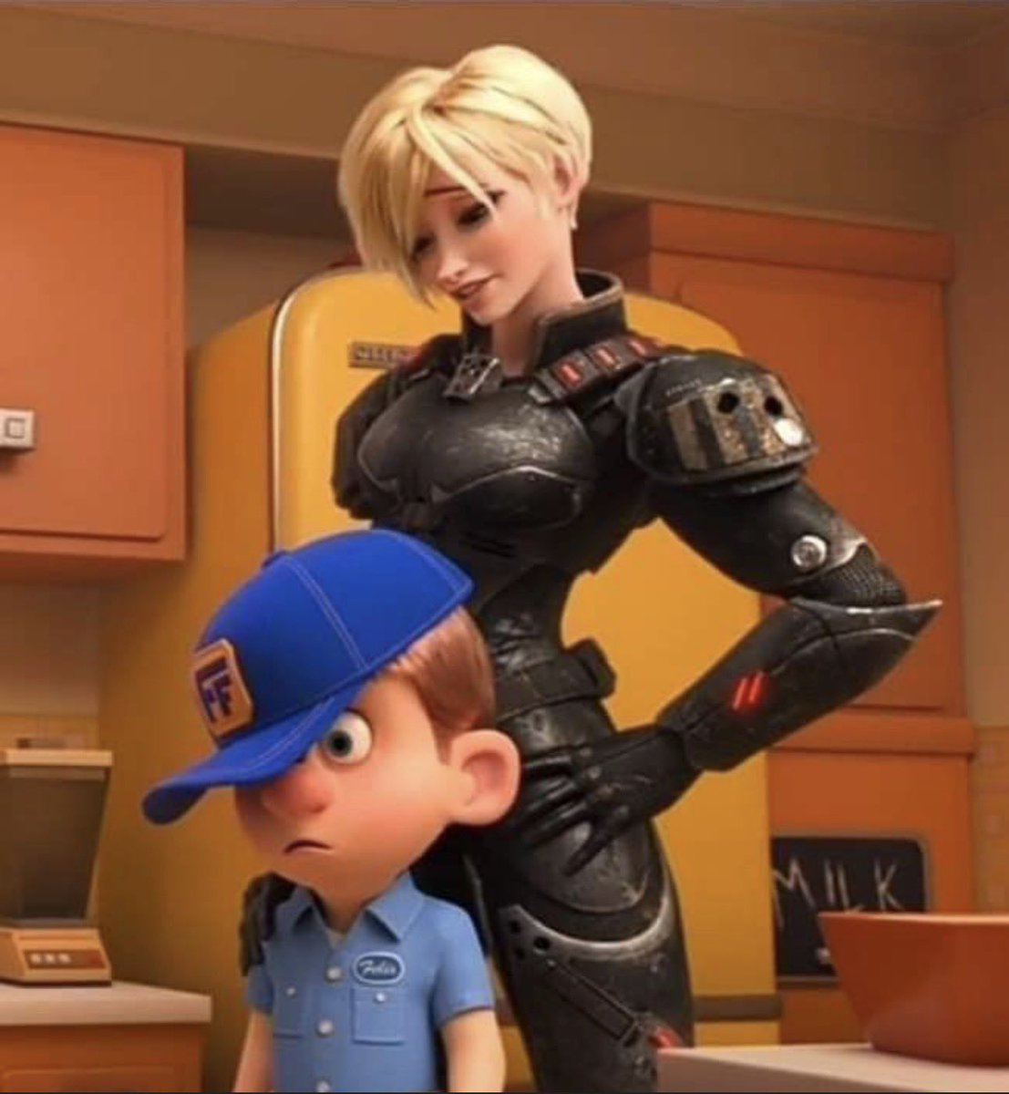 Many thanks to <a href="/BrenniMurasaki/">Brenni Murasaki 💕</a> for this amazing anime artwork Of Megaman and Jenny Wakeman in Cyber City. Image inspired by Fix it Felix and Sergeant Calhoun from the Wreck it Ralph series. 

#MegaMan #JennyWakemen #Crossover