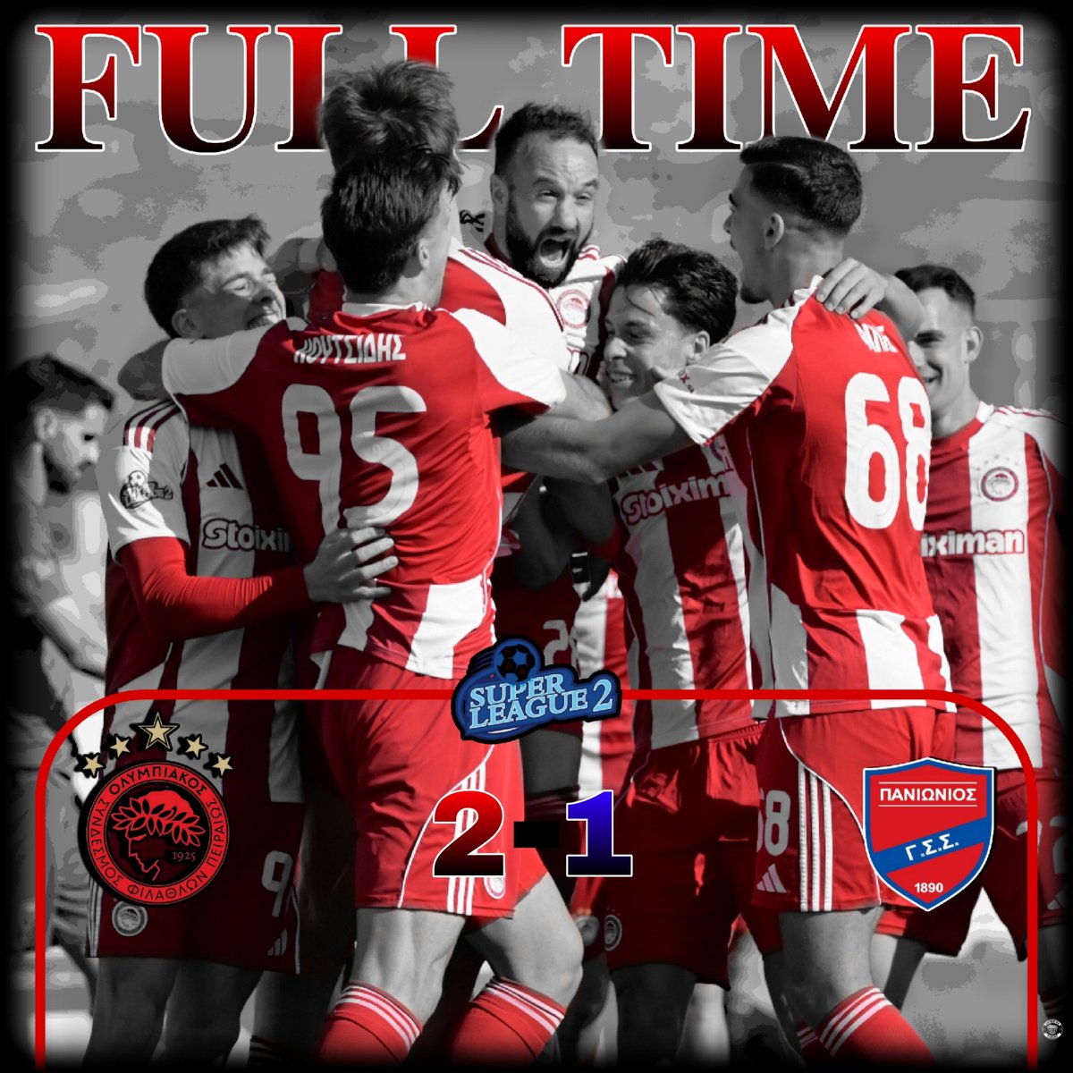 RedSeaPodcast's tweet photo. ⚽ | Olympiacos B will pick up a massive win against Panionios and prove that they belong right up in the playoffs
#OlympiacosFC #OlympiacosB #SLGR2 https://t.co/Kpb70kJMqc