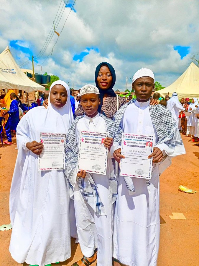 Celebration all over the Igbo land as over 50 young boys and girls Igbo Muslims from Enugu State graduated in Quranic studies.

May Allah bless you with wisdom, guidance, and success in ur future endeavors. May the knowledge you've gained from the Qur'an shape you into a beacon