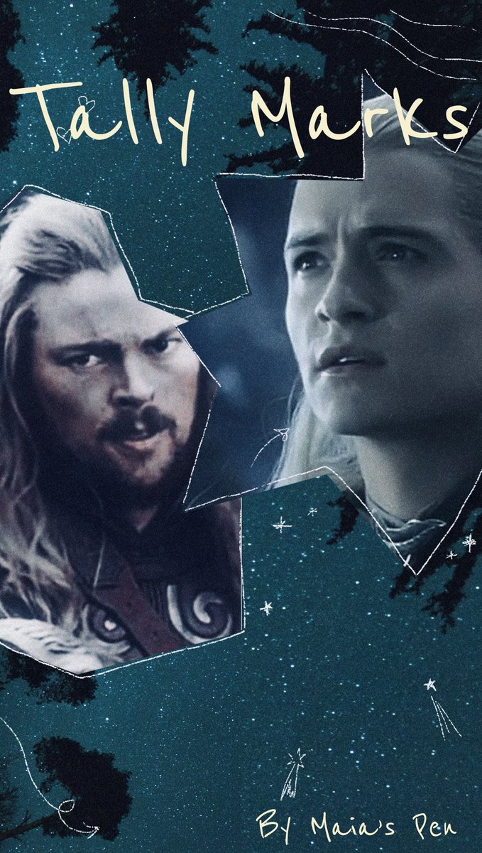 maiaspen1's tweet photo. 🌟 NEW STORY “Tally Marks” 🌟
Legolas x Éomer AND Legolas x Aragorn.
My #Aralas Muse is thriving in all sorts of ways! 😈 🍆
Read, and mind those tags: https://t.co/bug7WGWXVR
(I don’t have art at the moment, so I made a quick and easy collage😜) https://t.co/16NW9O9YtI
