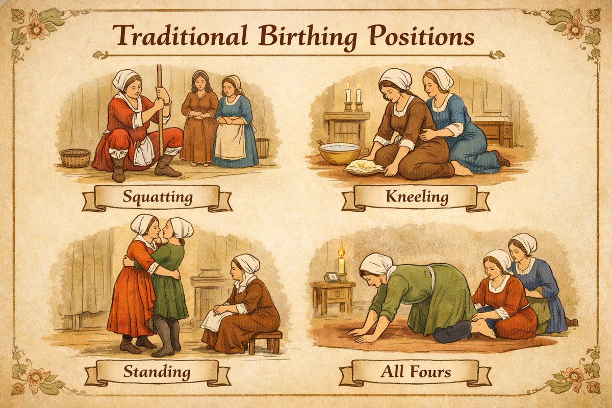 ThePChris's tweet photo. 🚨🚨🚨 MAY I BURST YOUR BUBBLE? WHY WOMEN LIE DOWN TO GIVE BIRTH 
 
For thousands of years 
In 
Africa 
Asia
Indigenous Americas,
Women commonly gave birth:
Squatting
Kneeling
Standing
On all fours

These were the best  positions because it uses gravity and naturally widen the pelvis.

ALAS The shift happened in Europe

The big change started in Europe around the 1600s–1700s.

A key figure often mentioned is Louis XIV.

There are historical accounts that this Loius XIV  preferred watching women give births while women lay on their backs, which influenced elite medical practice at the time.
In other words,
(A pervert King loved to watch women lie down when they give birth so Medicine adopted it)

What on earth!!??!!

So, women stopped giving birth the natural position because:

Birth became medicalized 

Doctors took control from midwives
 
Technology influenced positioning

It was a system change, not a biological change.