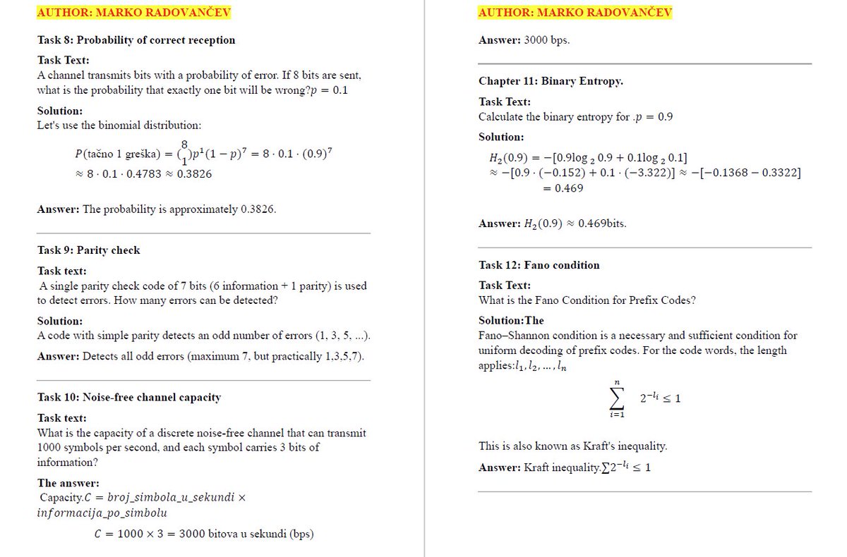 ramarko1's tweet image. #statistika #stastic   #фтн  #НИС #Microsoft   #HRM #hrmanagement #LjudskiResursi #statistics  #kodovanja #StiT #theoryofinformation  #terzin #Evolution #evolucija #chinese #ChineseDaily 
AUTHOR: MARKO RADOVANČEV
Problems in Statistical Theory of Information and Coding
