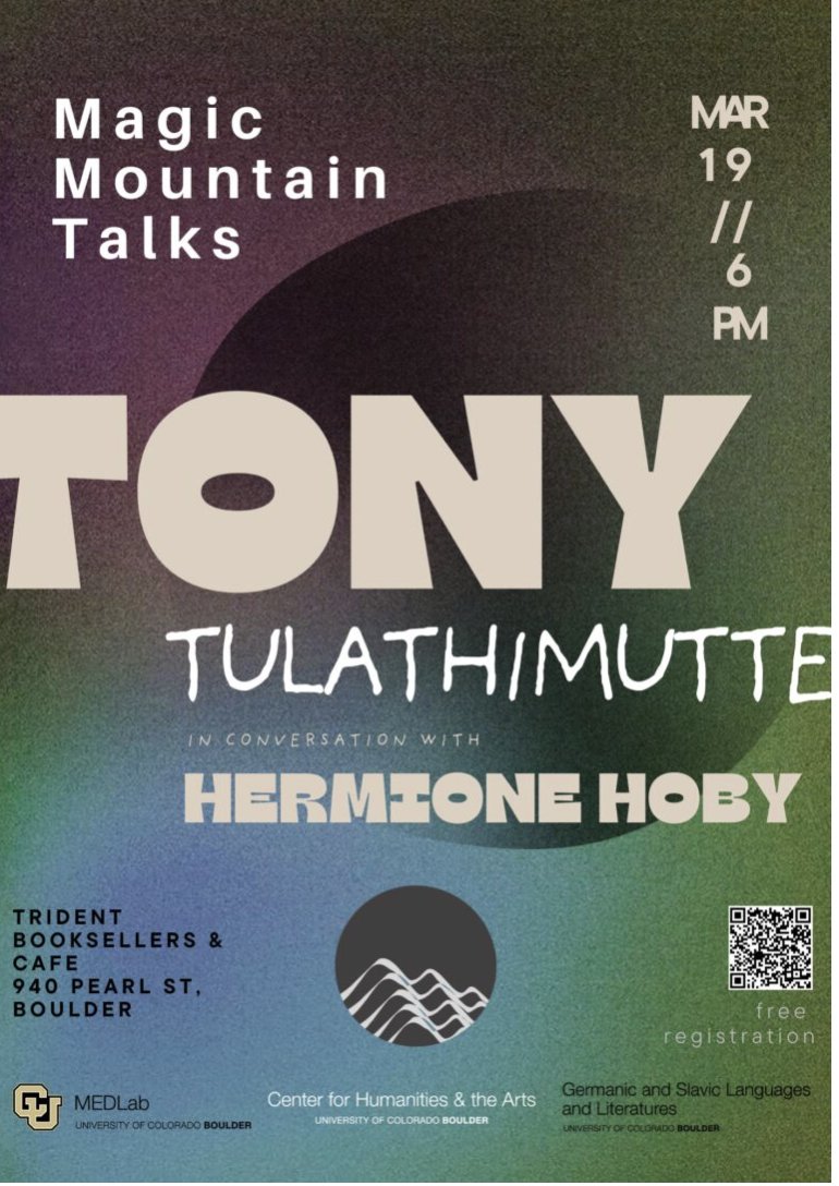 MagicMtTalks's tweet photo. Coming up this month, award-winning novelist @tonytula in conversation with @hermionehoby ! As ever, tickets are free but going fast - register here before the event sells out:

https://t.co/7AdJ3JrUq6 https://t.co/DDZxyeA2KR