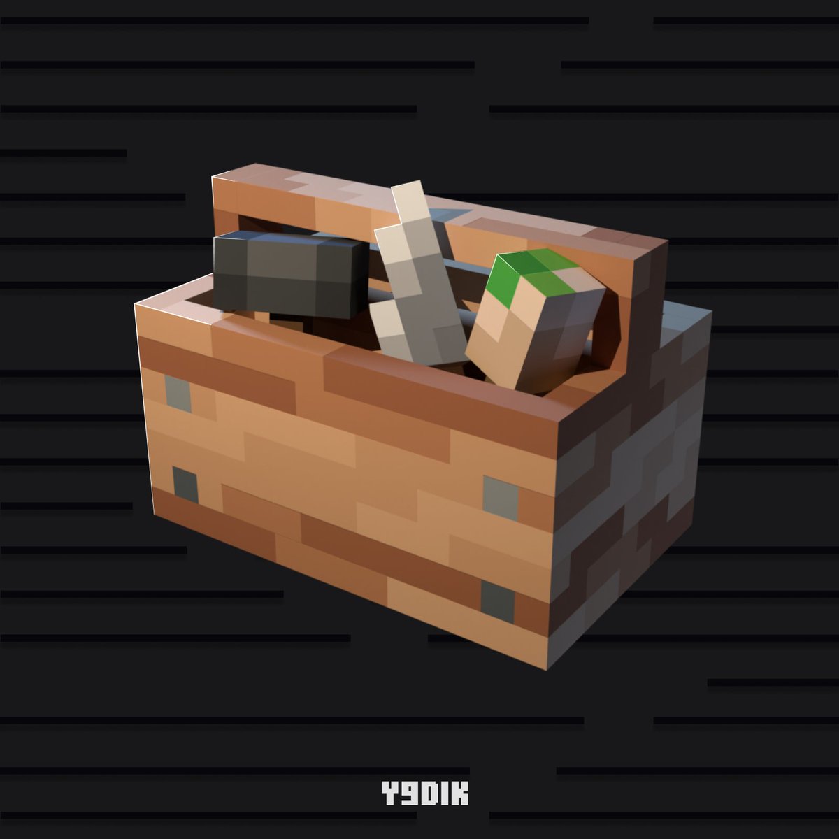 Wooden toolbox for my new profile picture

made with: <a href="/blockbench/">Blockbench</a>

#Blockbench #Minecraft #pixelart #lowpoly