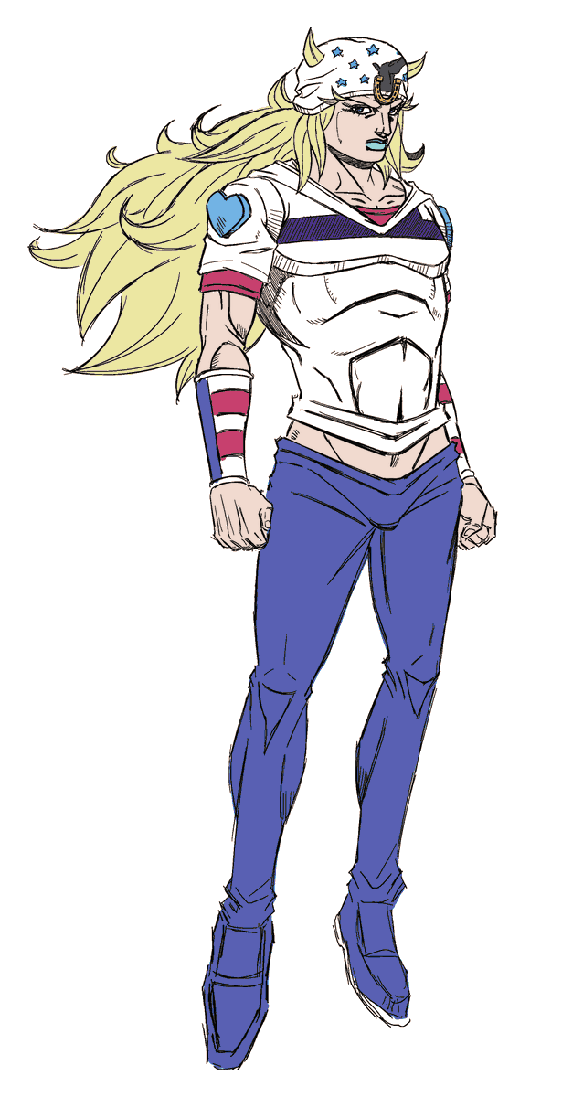 IDK how this idea came up in my head, I was having art block and this was the only thing my brain was willing to spit out, I didn't even feel like cleaning up the lineart but please enjoy this SSJ3 Johnny Joestar I guess