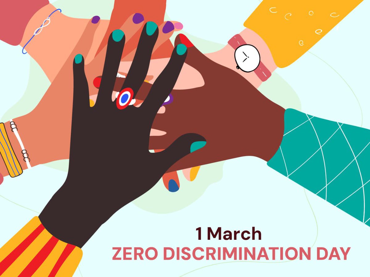 🚫✨ Zero tolerance for discrimination.

On #ZeroDiscriminationDay , we stand for equality, dignity, and opportunity for all  everywhere.

Inclusion builds stronger communities. 🤝🌍
#EqualityForAll #InclusionMatter #HumanRights