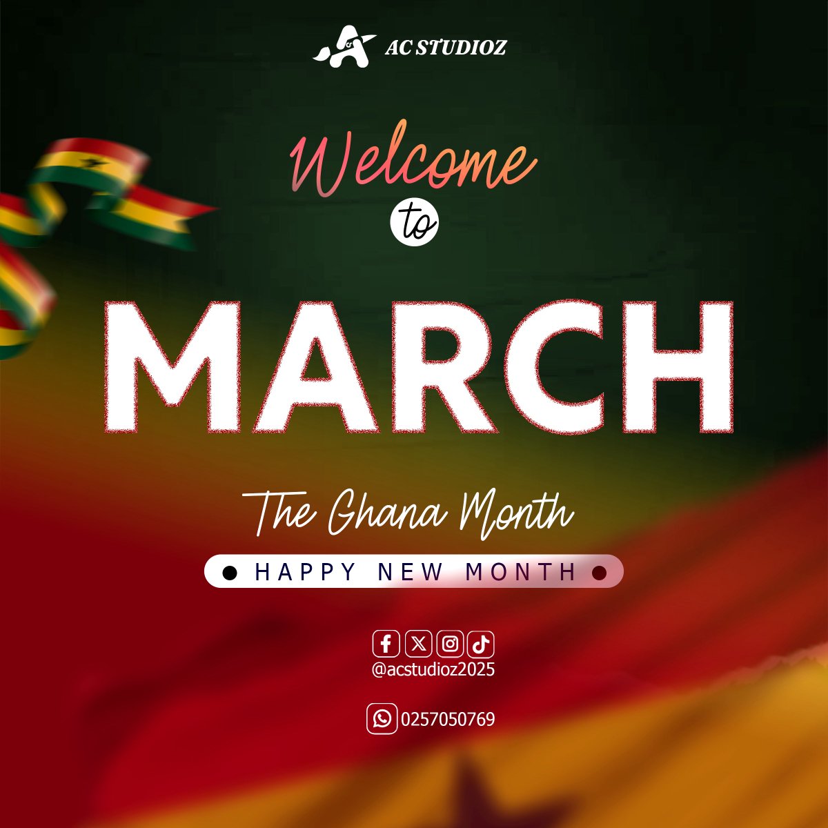 AcStudioz2025's tweet photo. Ac Studioz welcomes you to the month of March 🎉🥳🎉🎊 https://t.co/G6L4IBzneM