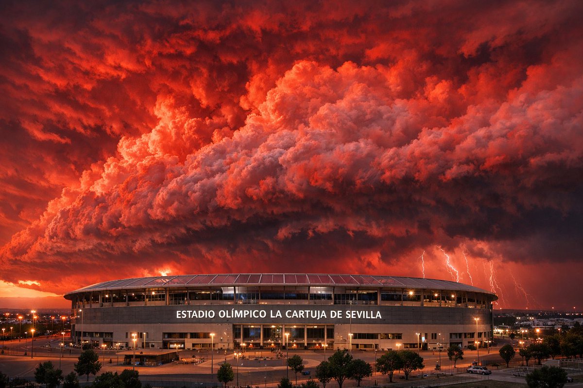 Llega la tormenta roja a La Cartuja! 
#ElGranDerbi
