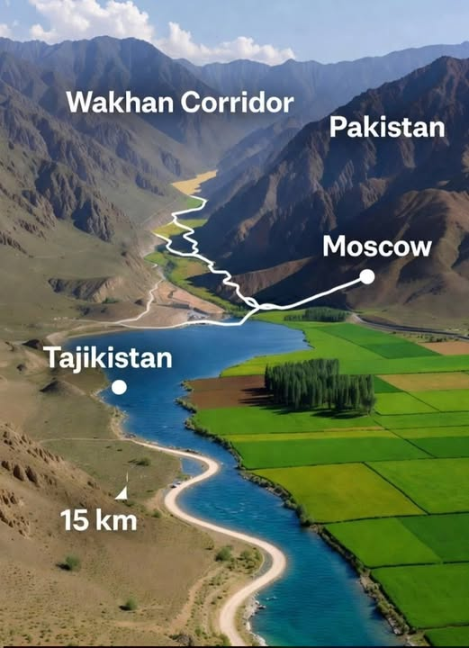 پاکستان کی تیز ترین ترقی کا گیئر صرف 15 کلومیٹر دور ھے۔
پاکستان کا پانی کا مسئلہ "واخان" سے حل ھوسکتا ھے۔ صدر زرداری کا تاجکستان سے پانی لانے کا خواب پورا ھوسکتا ھے۔

بس 15 کلومیٹر اندر تک افغانستان میں جانا ھے۔ اور ان  سے واپس لینا ھے۔۔ واخان کوریڈور۔۔۔۔ جو تاریخی طور ....