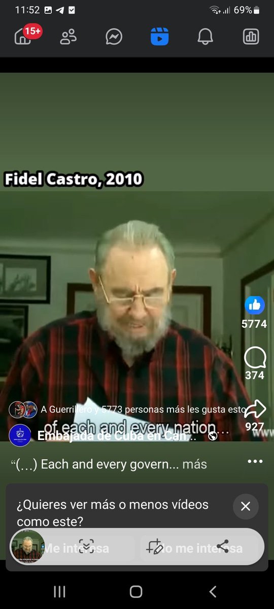 #FidelPorSiempre
...No albergo la menor duda que un ataque de Estados Unidos e Israel contra la República Islámica de Irán se tornaría inevitablemente en un conflicto nuclear global..
facebook.com/share/r/1ZPbAn…