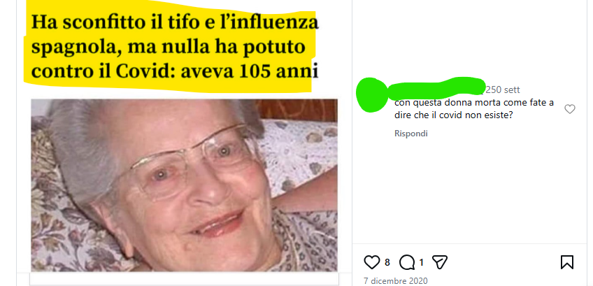 Erinni15's tweet image. 2021 
Ha sconfitto il tifo e l'influenza spagnola, ma nulla ha potuto contro il #covid aveva 105 anni

#covid19 #coronaVirus