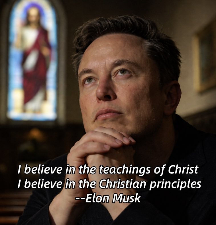 I believe in the teachings of Jesus
I believe in the Christian principles. 

—Elon Musk