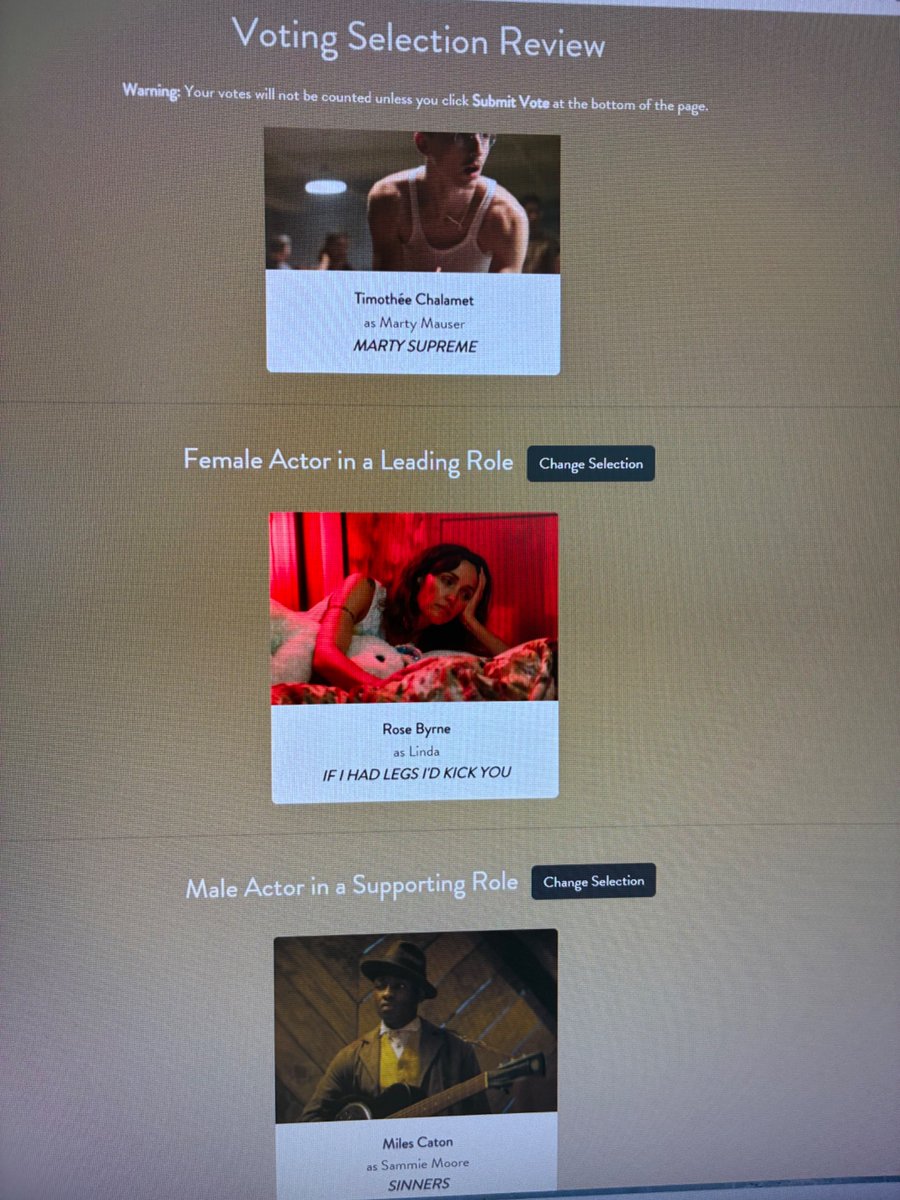 Wishing everyone the best of luck with their Actor Award predictions. Apologies in advance if my survey results prove to be wrong. Awards polling is fun and fascinating, but far from foolproof. I’m prepared to be flogged.