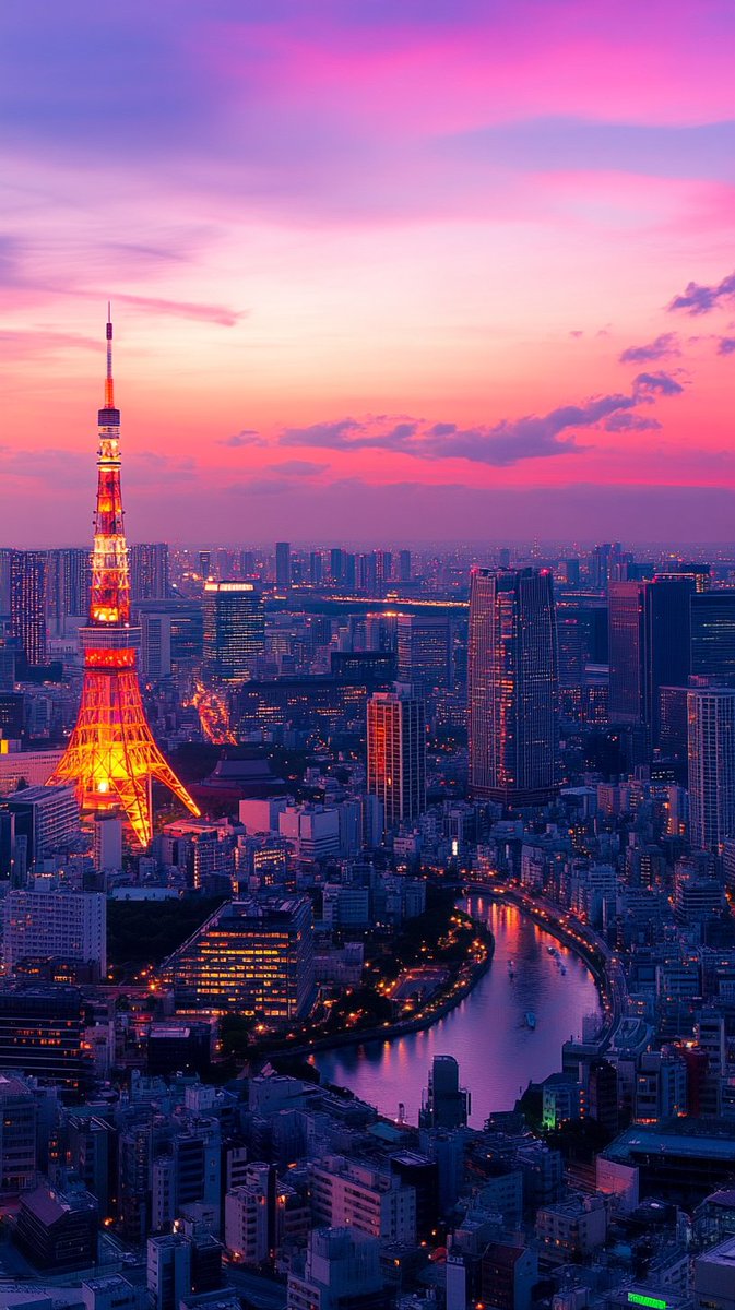 DreamJapanwk's tweet photo. Tokyo Tower burning bright under a painted sunset sky 🗼🌅
The city fades into color.
#TokyoTower #JapanSunset #DreamJapan #TokyoVibes #JapanTravel https://t.co/IyzKkO15W1