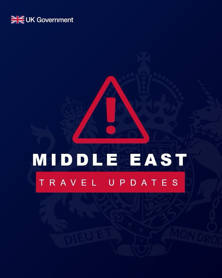 The latest travel advice information for British nationals in the Middle East: Gov.uk/middle-east-up…

This includes countries with updated travel advice and links to Register Your Presence.