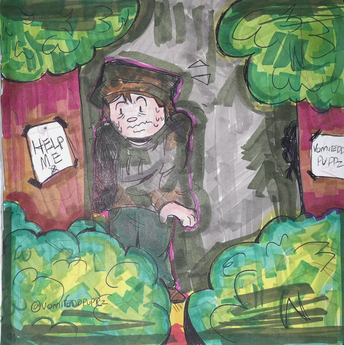 Jay Merrick? In my sketchbook? Wow! I must be a lucky guy!
————-
#marblehornets #marblehornetsfanart #sketchbookart #markershading #markerdrawing #slenderverse #slenderversefanart #artdump #vomiteddpuppz