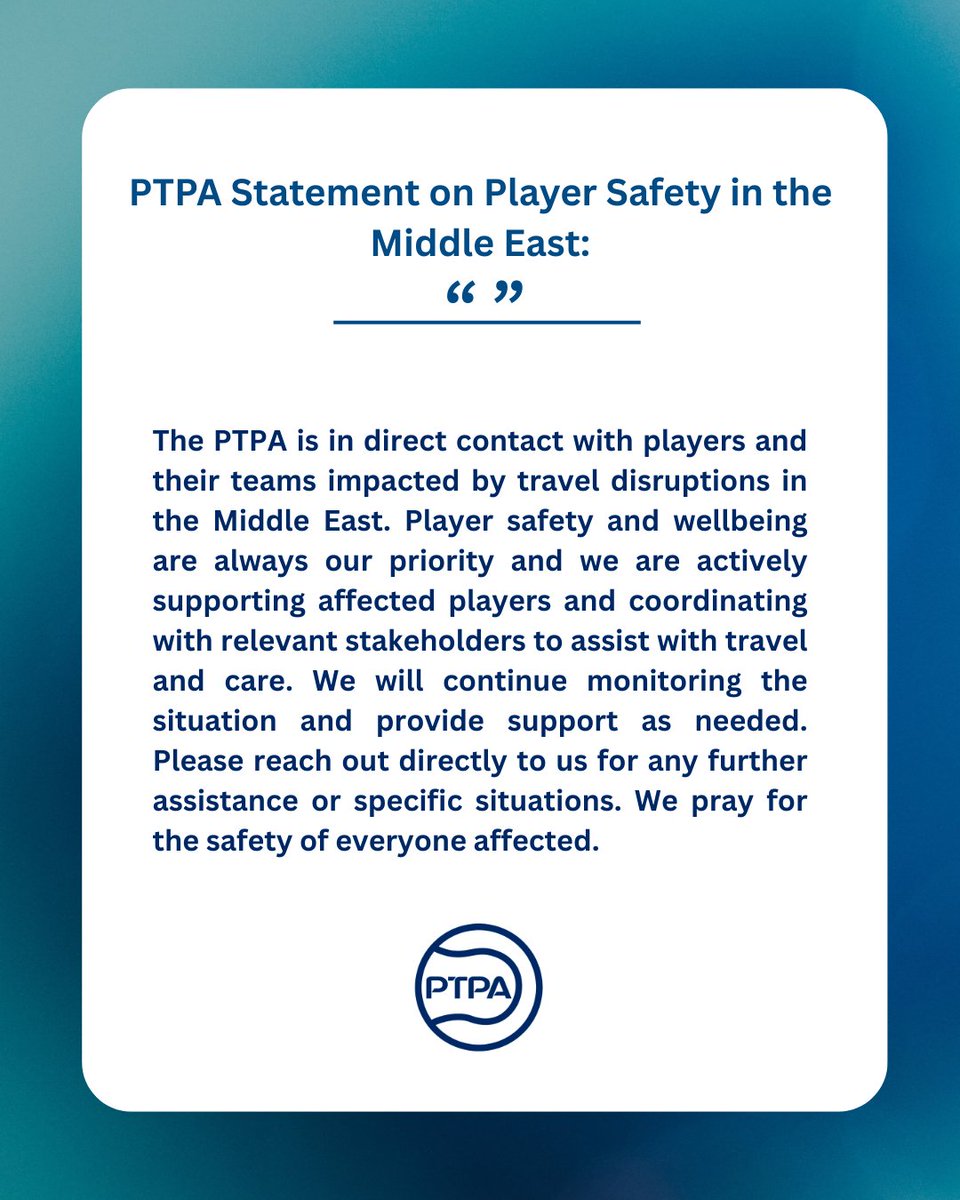 Professional Tennis Players Association tweet media