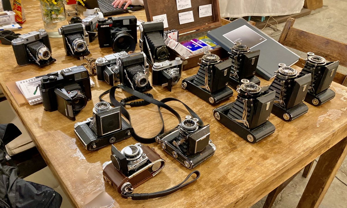 蛇腹カメラ写真展 絶賛開催中! #写真展 って言っても「蛇腹カメラっ