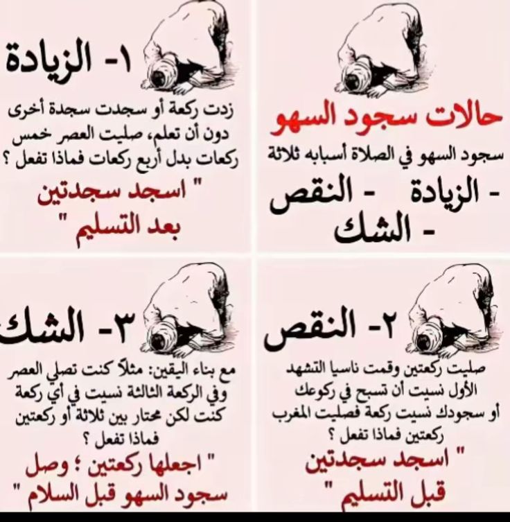 MA2GTA's tweet photo. حالات سجود السهو https://t.co/BQ6Pl1pDRu