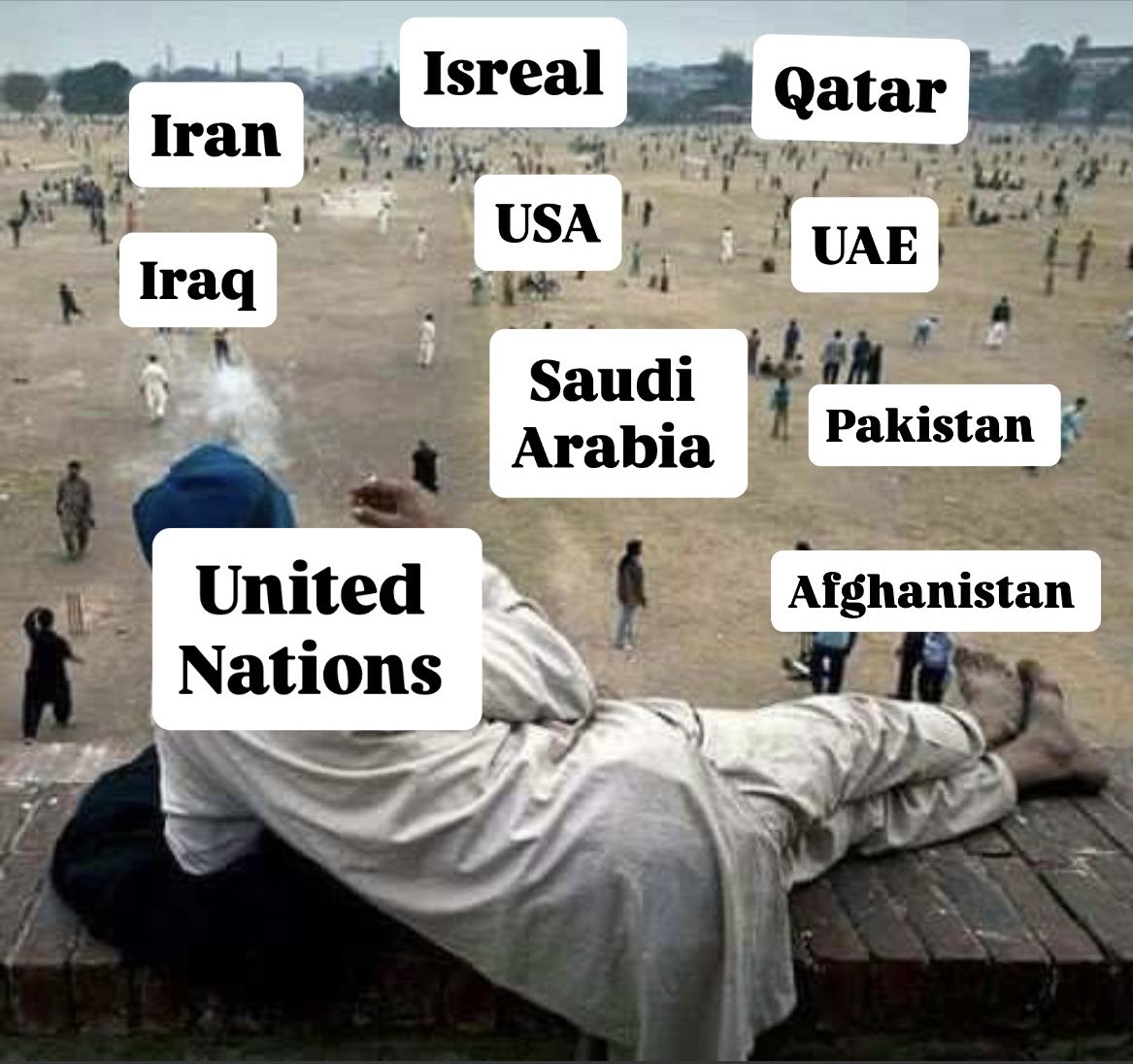 United Kingdom right now watching US and other countries fighting war