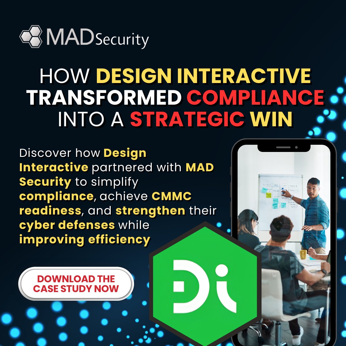 MADSecurityLLC's tweet photo. Government compliance doesn’t have to be a burden. Just ask Design Interactive.
📥 Download the case study to learn more: https://t.co/e8JmUiKVzZ
Partner with MAD Security NOW.
#MADSecurity #ComplianceSuccess #Cybersecurity #DefenseContractors #DesignInteractive https://t.co/mOrqo6RB8v