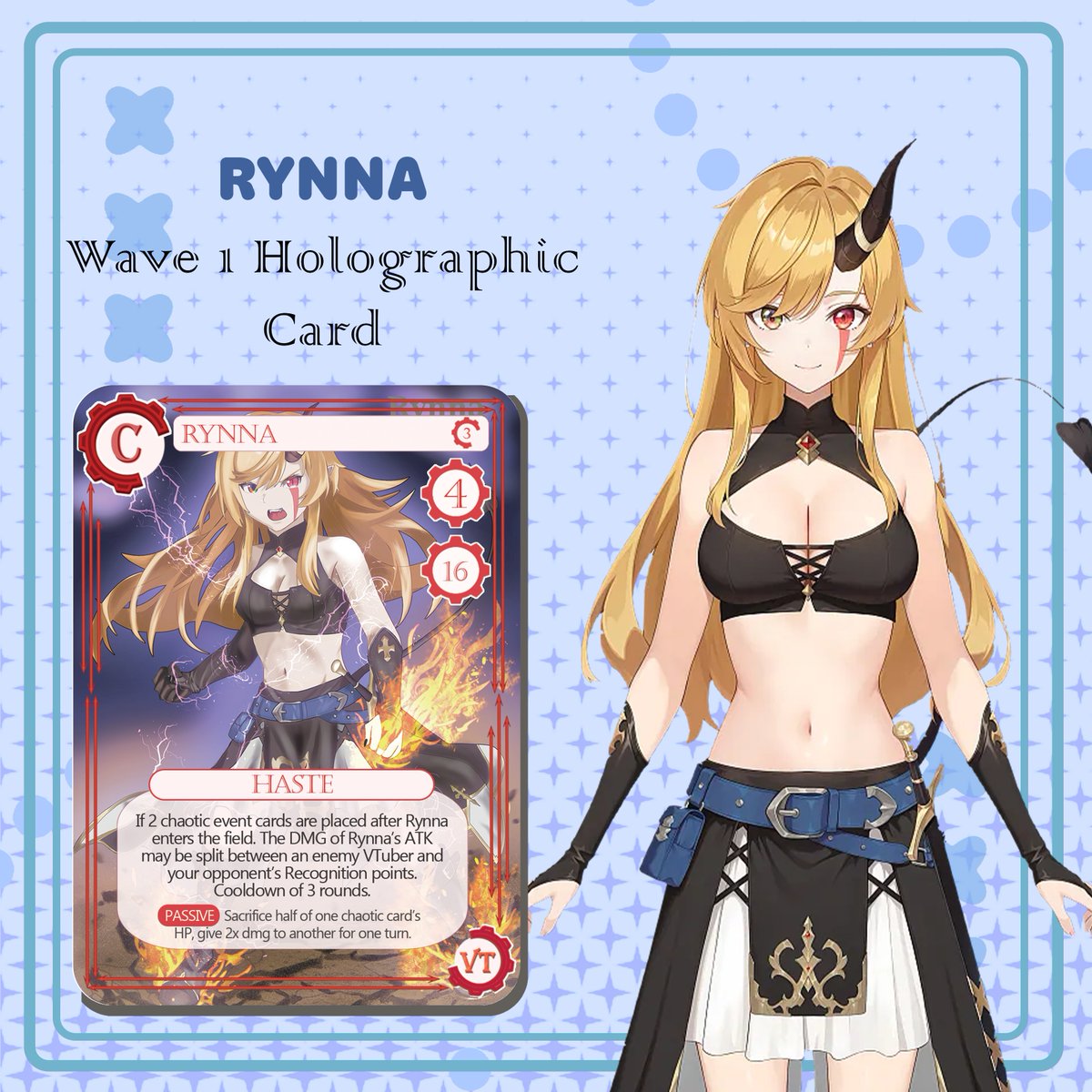 RynnaVT's tweet photo. today is the day!!! @TheDebutFactory is launching their first ever wave for their TCG! There will be so many super duper VTubers in this so be ready for everything from cards to merch! Everything is set to go live tonight at 6:30 PM CDT! I will talk about it tonight on stream more, but I hope you enjoy the work everyone put into the project!