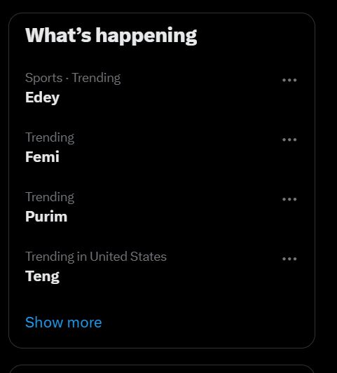 StarsAndBars123's tweet image. Anyone else check to see if their VPN was turned on?

Edey.  Femi.  Purim.  Teng.
