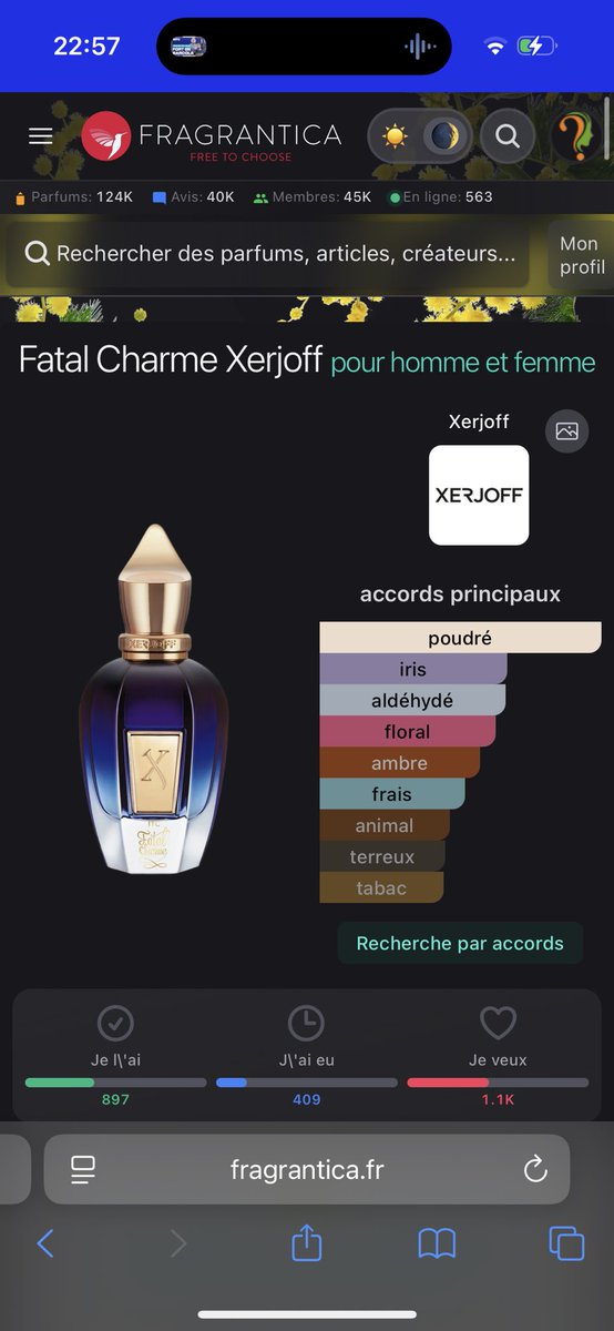 J’ai mon frérot qui vends son fatal charme de xerjoff