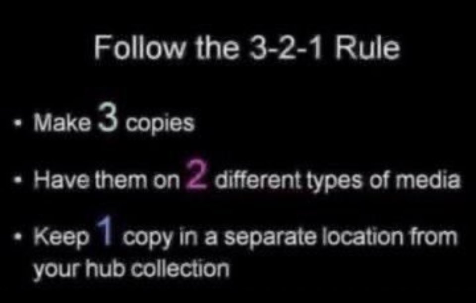 leprchaunrabbit's tweet photo. Hey! Is it time to backup your research, notes and photos? #genealogy #familyhistory 
REM #321Rule: 3 copies, 2 different media, 1 offsite
SLR🍀🐰 https://t.co/U2Rixdtq6k