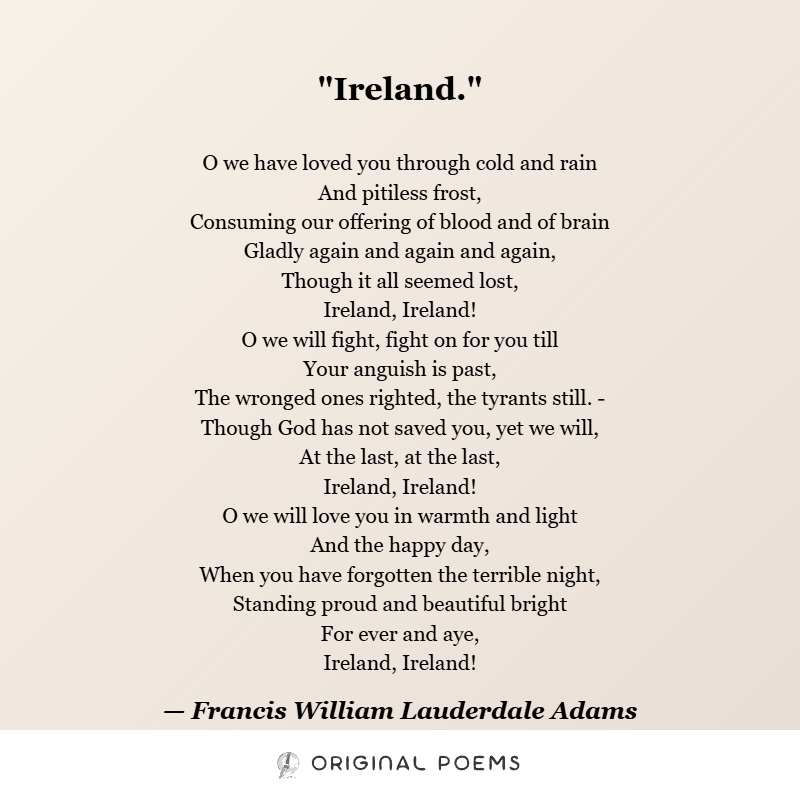 0riginalpoems's tweet photo. A powerful example of the villanelle form, where repetition becomes devotion.

The refrain “Ireland, Ireland!” echoes like a vow.

What do you think repetition does here, lament, prayer, or battle cry?

#Villanelle #IrishPoetry #ClassicPoetry #PoetryCommunity #PoetryLovers https://t.co/uWcnUKfI6Y