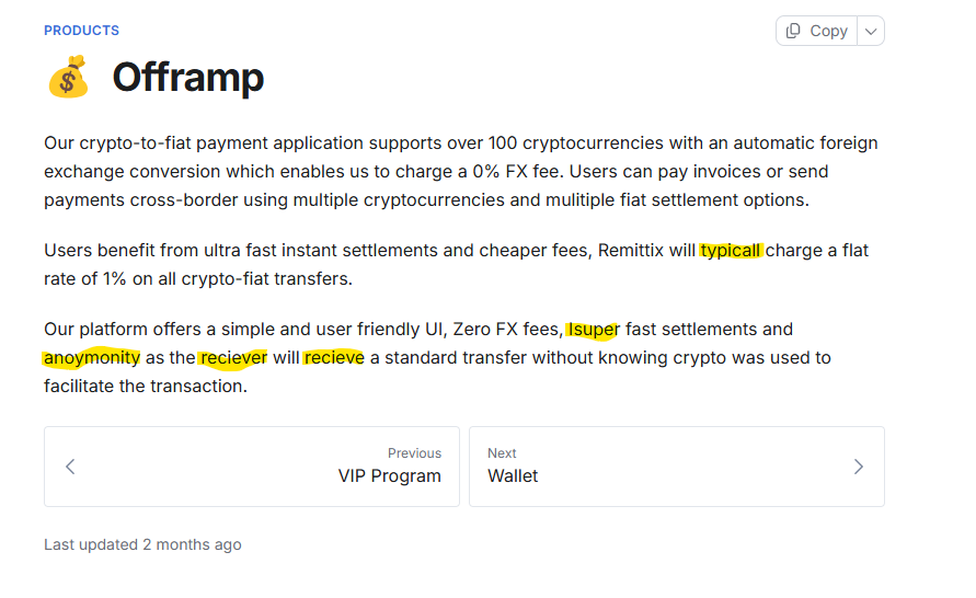 iOrgin1's tweet photo. #REMITTIX WHITEPAPER — Red Flags Straight From Their Own Docs

1. AI-GENERATED CONTENT WITH CHATGPT SIGNATURES LEFT IN

Both the "Market Overview" and "Crypto Usage for Cross-Border Payments" pages end with the line "Would you like insights on specific companies..." — this is a classic ChatGPT sign-off that was copy-pasted directly without editing. The entire "Vision" section reads like a generic ChatGPT market research dump with zero original insight or Remittix-specific technical detail.remittix-organization.gitbook+1

2. "SECURITY & COMPLIANCE" PAGE IS A JOKE

For a company claiming to handle cross-border fiat payments in 30+ countries, their entire Security & Compliance page consists of:

One sentence about CertiK auditing their smart contract
The contract address
A link to the CertiK report
That's it. No mention of AML/KYC frameworks, money transmitter licenses, FinCEN registration, banking partnerships, PCI-DSS compliance, data protection policies, or any regulatory filings whatsoever. A real cross-border payments company would need pages of compliance documentation.

3. TOKEN ALLOCATION CONFIRMS DUMP RISK

Directly from their Token Allocation page:

Allocation%TokensPresale50%750,000,000Marketing15%225,000,000Exchange Listings12%180,000,000Ecosystem Reserves10%150,000,000Team9%135,000,000Rewards4%60,000,000
Their own vesting page confirms: "There will be no vesting period for presale buyers, all tokens purchased during the presale will be claimable from the dashboard 5 days after the token launches." Only the Team allocation (9%) has any vesting (3 years). The remaining 91% of supply has no stated vesting schedule — meaning up to 1,365,000,000 tokens (91%) could potentially hit the market immediately.

4. THEIR OWN DISCLAIMER BANS CANADIANS, AMERICANS, BRITS & CHINESE
Their Restrictions page explicitly states: "You are not permitted to purchase or use our Products and Services if you are a resident, citizen, or entity of the following: Canada, United Kingdom, United States of America and People's Republic of China"

Yet they actively market to and accept money from users in all these countries. This is a legal liability shield — they take your money, and if it goes wrong, they point to this clause to say you weren't supposed to be there.

5. THE CORE PRODUCT PAGE (OFFRAMP) IS 3 PARAGRAPHS WITH SPELLING ERRORS
The Offramp — their entire reason for existing — gets three short paragraphs. It contains multiple spelling errors ("typicall", "anoymonity", "reciever", "recieve", "Isuper"). 

There is:
No technical architecture
No explanation of how crypto-to-fiat conversion actually works
No named banking partners
No API documentation
No compliance framework
No fee structure breakdown beyond a vague "1% flat rate"

For comparison, legitimate competitors like MoonPay, Transak, or Ramp Network publish detailed API docs, partner lists, and compliance frameworks.

6. ROADMAP USES "LEVELS" INSTEAD OF DATES
The roadmap avoids any concrete dates or timelines, using vague "Level 01" through "Level 04" markers instead. All items in Levels 1-3 appear with strikethrough (marked complete), but there's no way to verify any of it. The roadmap was last updated 8 days ago — yet the presale has been running 14+ months.

7. NO TEAM INFORMATION ANYWHERE IN THE WHITEPAPER
Across all 17 pages of the whitepaper, there is not a single named team member, advisor, founder, or executive. The "Useful Contacts" page lists only two generic email addresses (support@ and marketing@) and social media links. No physical address, no phone number, no company registration number, no legal entity details beyond what's known about the Marshall Islands shell.

8. WALLET CLAIMS "NO PERSONAL DATA" COLLECTION — CONTRADICTS KYC REQUIREMENTS
The Wallet page claims Remittix collects "no IP addresses, geolocation, or device details". This directly contradicts the regulatory requirements for any platform handling fiat money transmission — AML/KYC laws require collecting and verifying user identity. You can't legally process fiat payments while simultaneously promising total anonymity.

9. THE WHITEPAPER ADMITS TOKENS ARE NOT SECURITIES — THEN HEDGES
The Disclaimer states tokens are not securities, but then admits: "certain jurisdictions may classify tokens as securities, either now or in the future" and disclaims liability for that. This is a boilerplate legal escape hatch, not a genuine compliance framework.

10. CONTRADICTIONS WITHIN THE DOCUMENT
Claims "0% FX fee" on the Offramp page, but also claims "1% flat rate" — which is it?
Claims to support "over 100 cryptocurrencies" but provides zero technical detail on how this works

Claims CertiK audit for security, but the CertiK audit only covers the smart contract code — not the business operations, fund custody, or fiat payment infrastructure

Claims "Formation of core team" is completed on the roadmap, but no team is identified anywhere

Bottom line, this reads like a document assembled by someone using ChatGPT to generate filler content for a presale fundraising page, not a serious technical whitepaper for a global payments platform. The product descriptions are paper-thin, the compliance section is empty, the tokenomics favor insiders, and their own legal disclaimers ban their biggest customer bases while providing zero accountability. Every page reinforces the fraud case rather than weakening it.
#Remittix #RTX #CryptoScam #RugPull #DYOR #unreliablenarrators #RugPull #ExitLiquidity #Bagholders