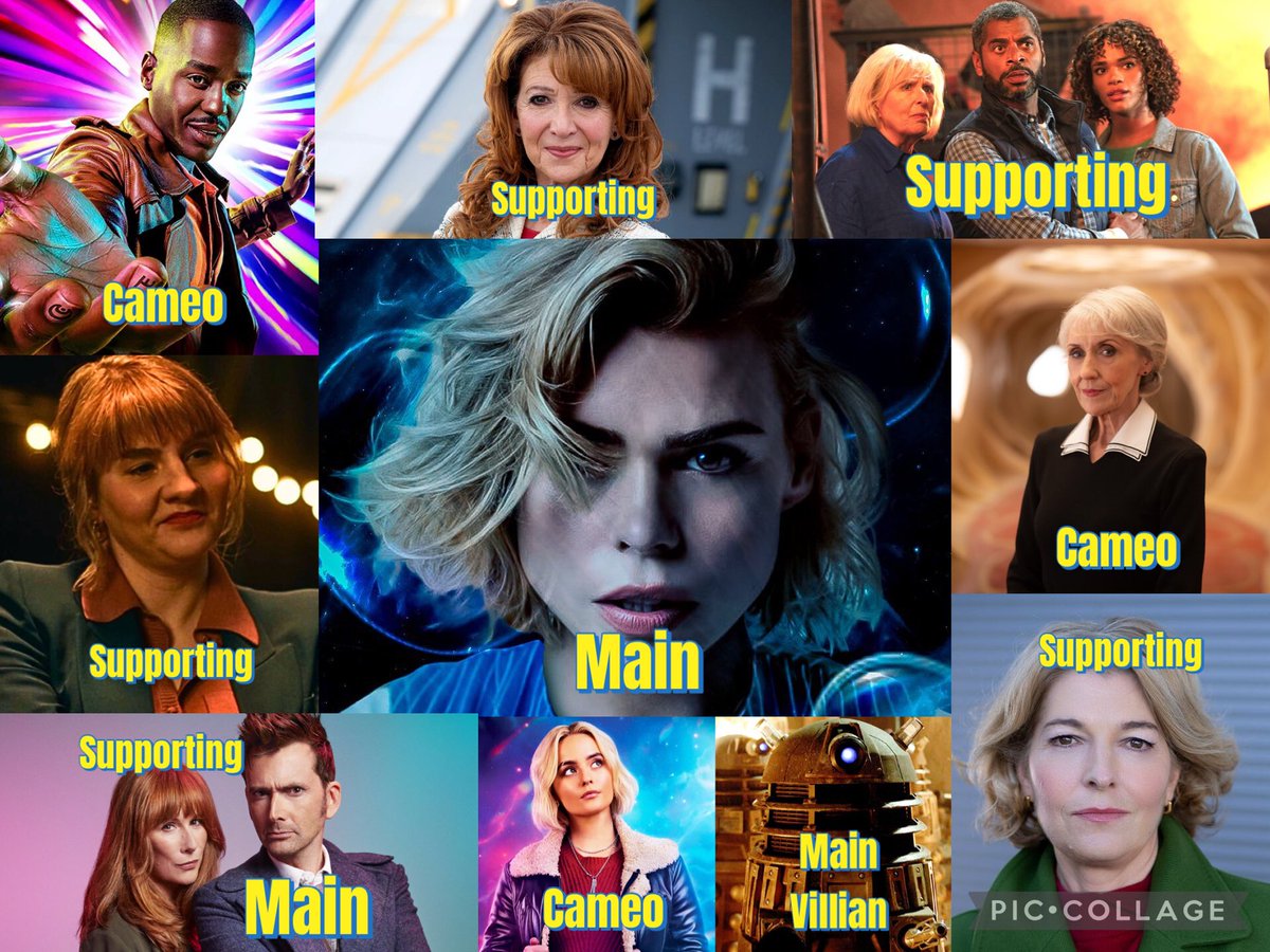 An educated guess on what I think we can expect cast wise for the Xmas Special. 

15th Doc - Scene with the Daleks
Ruby Sunday - Actual Goodbye
Kate / Mel / Shirley - Support story 
Noble Family - Quick Cameos 
Donna - Supporting role
14th &amp; Rose Doc - Main Stars
#DoctorWho