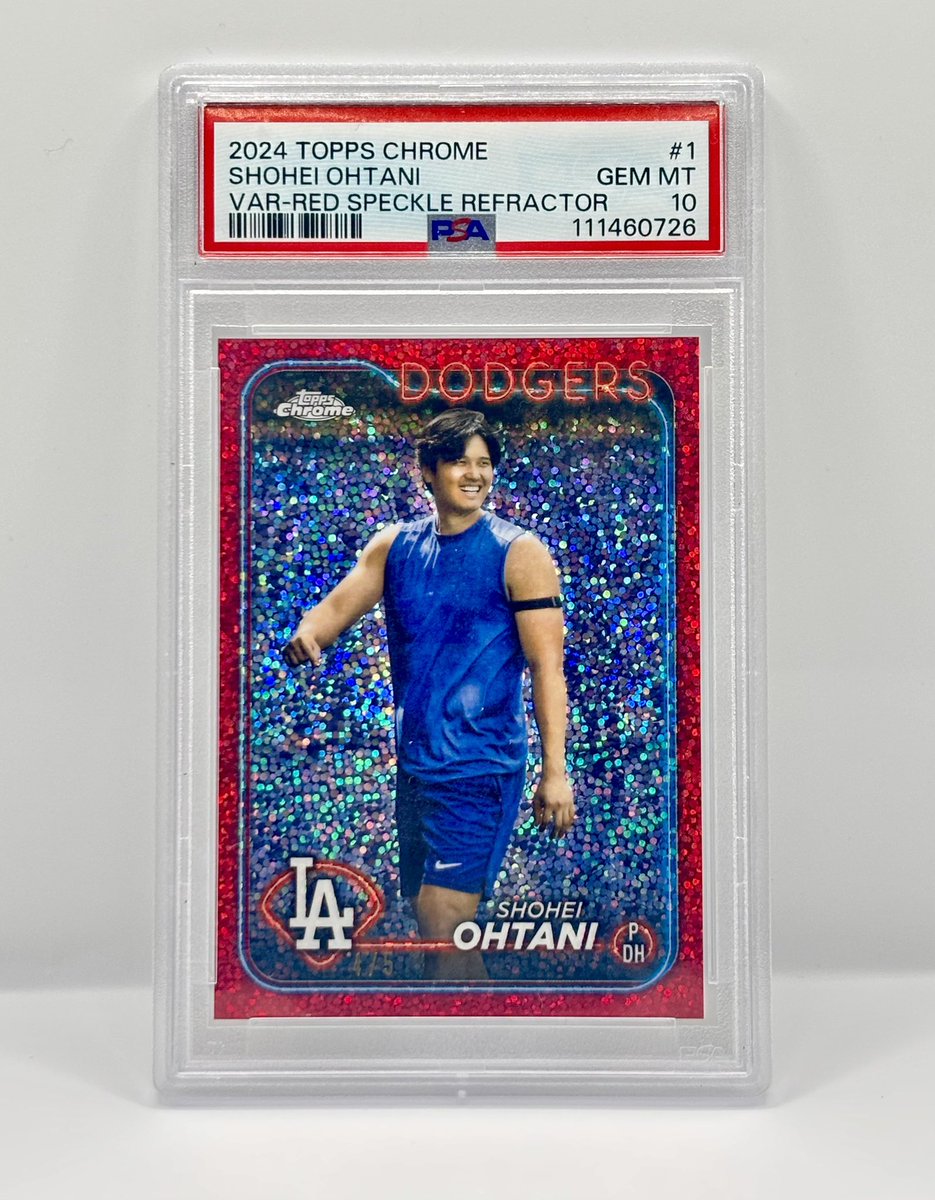 ‼️FOR SALE‼️

2024 Topps Chrome Shohei Ohtani Red Speckle Image Variation, /5 PSA 10

🏷️$20k

RTs much appreciated 🙏