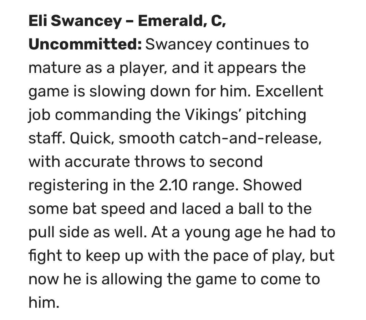 EliSwancey2's tweet photo. Thank you @diamondprospect for the write up! @EHSVikingBSBL @MackHite https://t.co/hCkcB5gCAn