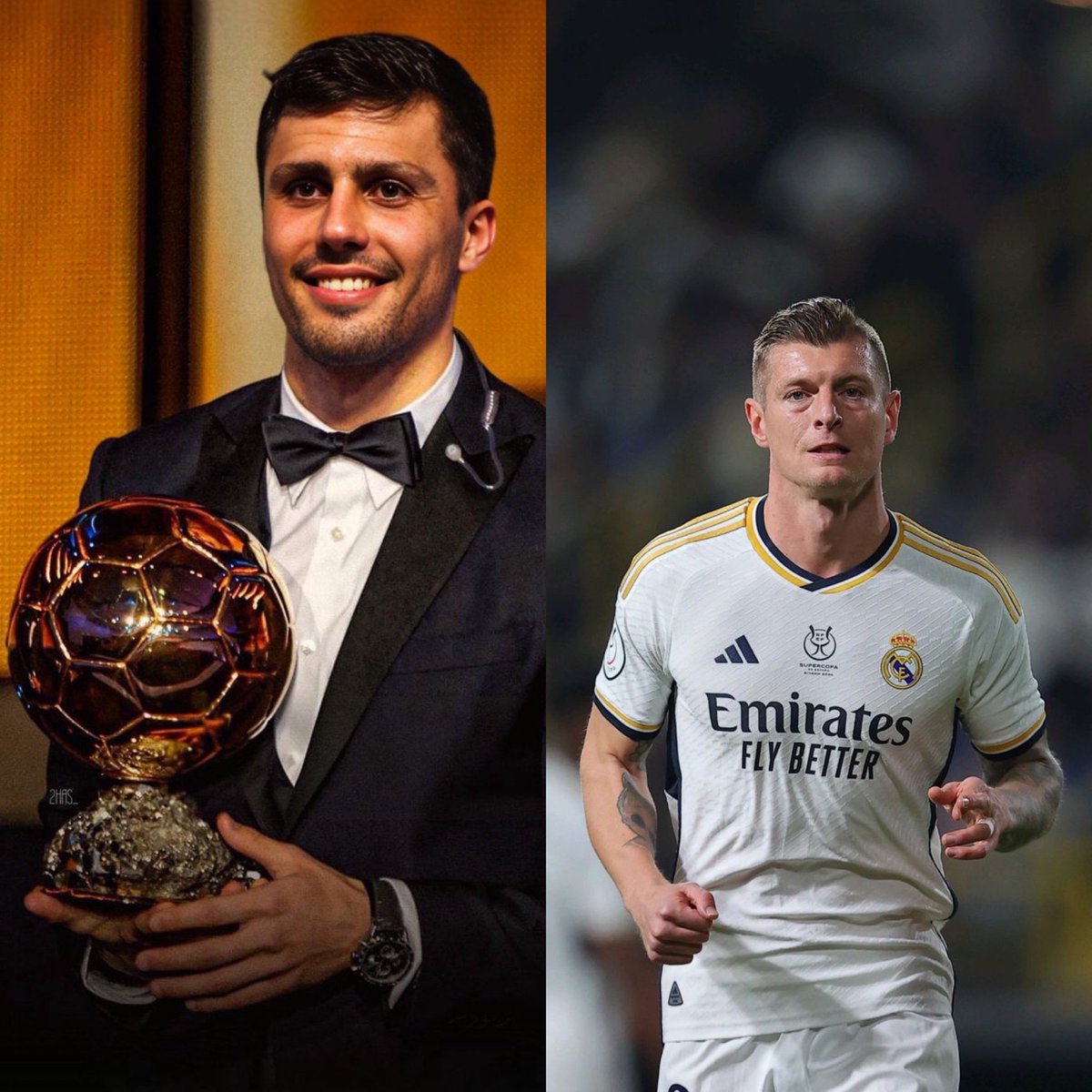 MotivacionesF's tweet photo. Cuando pienses que el mundo es injusto, recuerda que el de la izquierda tiene un balón de oro y el de la derecha no. https://t.co/63NwassKcc