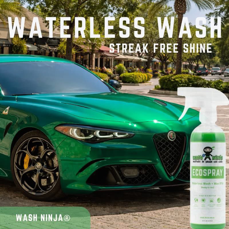 washninja's tweet image. #AlphaRomeo // @WashNinja EcoSpray Coco-Lime #WaterlessWash. Use as a wash, in between wash, after wash shine, and touch ups // #waterlesscarwash #detailing #autodetailing