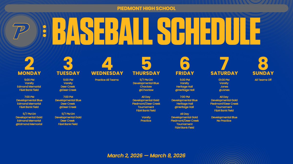 Piedmont Baseball tweet media