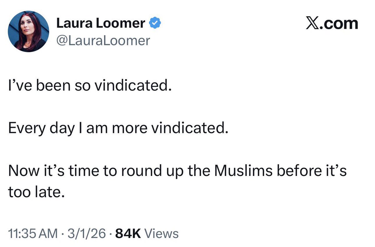 Calling to “round up” a group based on religion. 

Where have we heard those words before? 

This is the most hate filled speech imaginable and should be condemned by everyone.