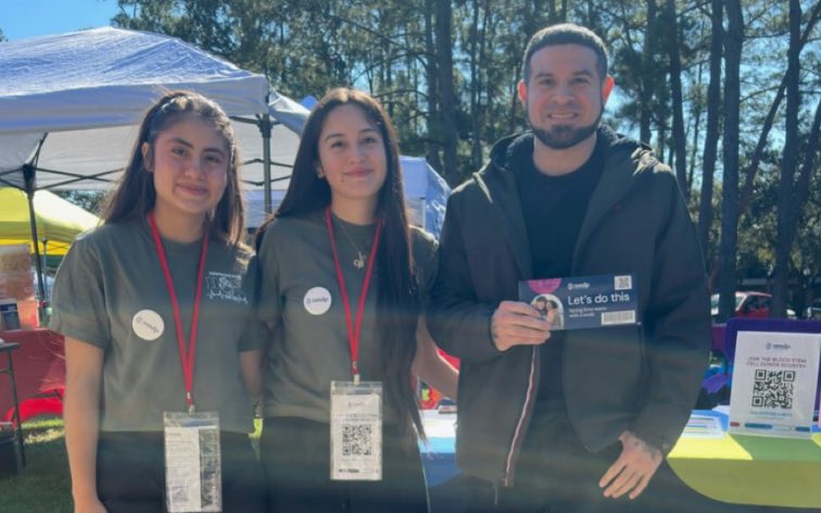 HOSA students raising awareness about the importance of marrow &amp; stem cell donation while educating our community about how to join the donor registry through their registration drive at the Town Center Market as part of HOSA’s Annual Service Project- <a href="/nmdp_org/">NMDP</a> <a href="/HumbleISD_KPHS/">Kingwood Park HS</a>