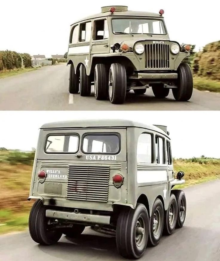 QuirkyRides's tweet image. #1950s #Willys Overland "Centipede" 8x8