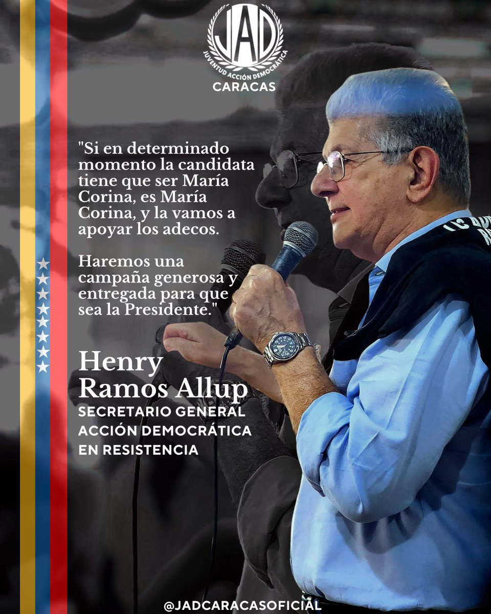 Desde <a href="/ADemocratica/">Acción Democrática</a> ratificamos una vez más nuestro compromiso con la UNIDAD y con cada uno de nuestros conciudadanos a quienes les decimos que no descansaremos hasta volver a vivir en Democracia y Libertad.

¡Por una Venezuela libre y de los venezolanos!🇻🇪🏴
