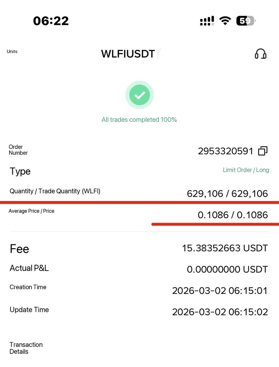 AurelianVault's tweet photo. Jin Ye's WLFI Micro-Strategy Announcement:

Since the launch of the WLFI micro-strategy in September 2025, Jin Ye has increased his holdings by 629,106 WLFI tokens for the 33rd time on March 2, 2026! The purchase price was $0.1086, totaling $68,383, all from his personal funds!

The previous 33 purchases totaled 23,151,978 tokens.

The previous 33 purchases totaled $3,113,288.

The average price of the previous 33 purchases was $0.1344.

The first phase of the 2025 micro-strategy increased holdings by a total of 10 million tokens! (Completed)

The second phase of the 2026 micro-strategy is expected to increase holdings by a total of 100 million tokens! (In progress)

1️⃣WLFI is the core token for the US to become the crypto capital!

2️⃣WLFI is a token strongly supported by CZ and Binance!

3️⃣WLFI is the only token founded by two-term US President Donald Trump!

4️⃣WLFI is a next-generation global financial infrastructure built with the full support of the Trump family!

5️⃣WLFI has recently demonstrated similar resilience to BTC.

The WLFI lending platform has been launched, and the following major announcements will be released successively:

1️⃣ Launch of the WLFI wallet and its WLFI app

2️⃣ Launch of RWA products

3️⃣ Binance will fully open USD1 perpetual contract trading pairs

4️⃣ Announcement of a US national stablecoin custody license

5️⃣ Launch of the WLFI credit card

6️⃣ Announcement of progress in cooperation with web2 giants (Apple, TikTok)! Launch of a global payment system!

7️⃣ World Swap, a global forex business, is about to be launched.

8️⃣ ALT5, a financial company, will integrate its AI business into the WLFI ecosystem.

9️⃣ WLFI has already entered the space internet business.

The above is for Jin Ye's investment record only and should not be used as investment advice! God bless Jin Ye, God bless WLFI! See you in 2029! 🦅🦅🦅

#WLFI #USD1