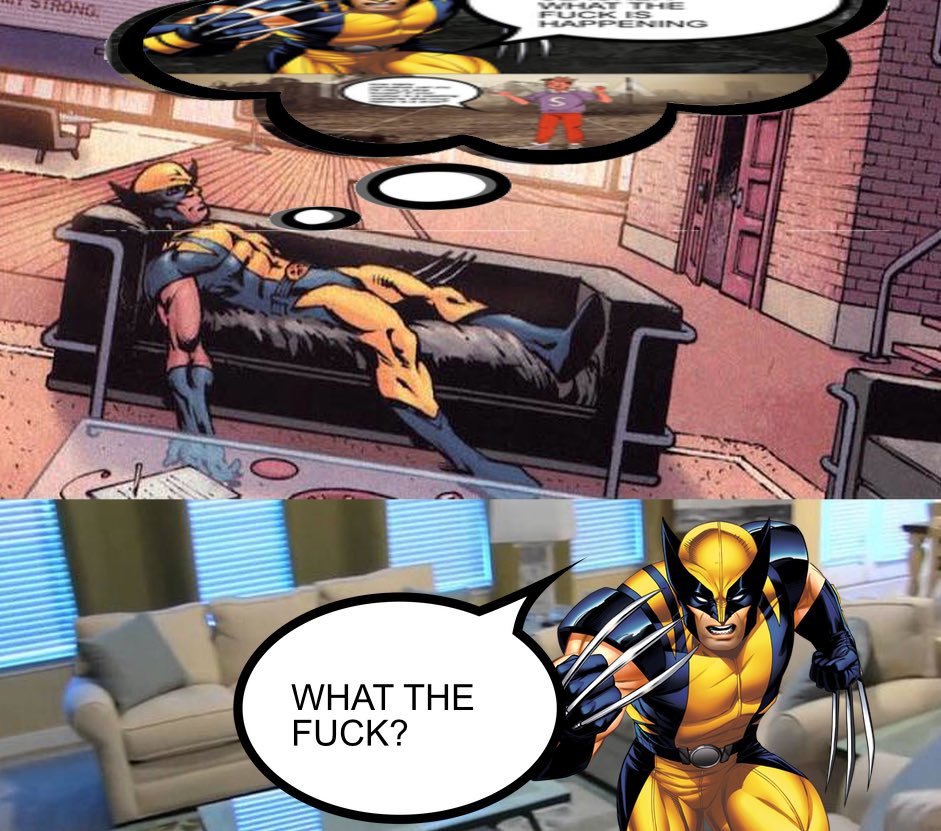 I really like the implication that Wolverine fought against Jughead and lost, or had a dream about fighting Jughead and can’t remember if it was real or not.