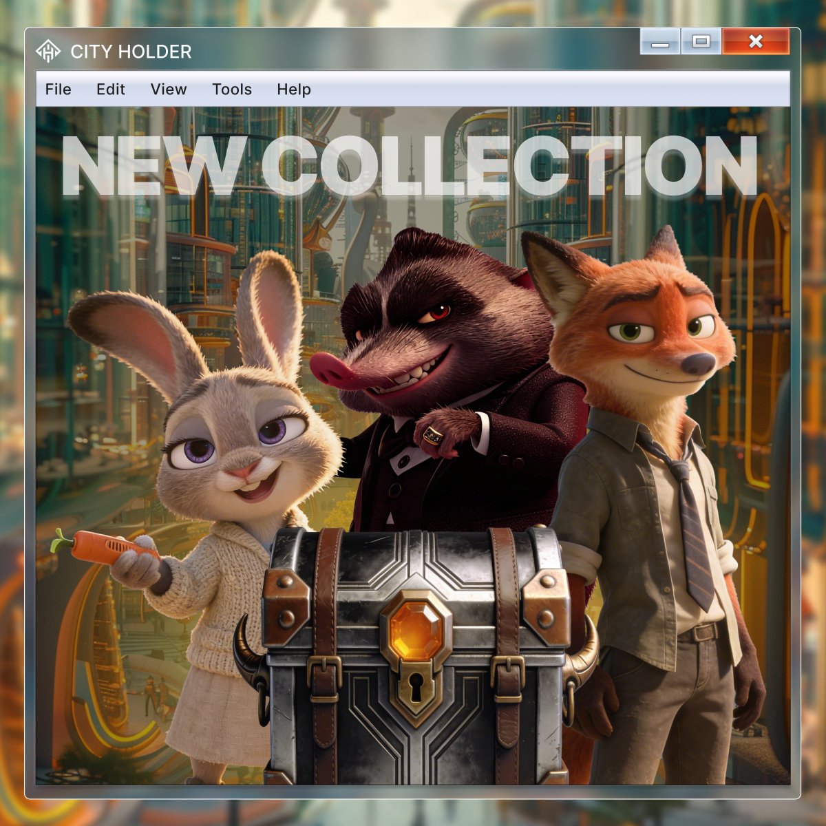 City of Tails just dropped in City Holder. 
Warm streets are buzzing: Rookie Rabbit Officer is first on every call, while Streetwise Fox Hustler already knows every shortcut in town. Front Desk Leopard keeps the lobby moving, Turbo Sloth Clerk signs everything with impossible