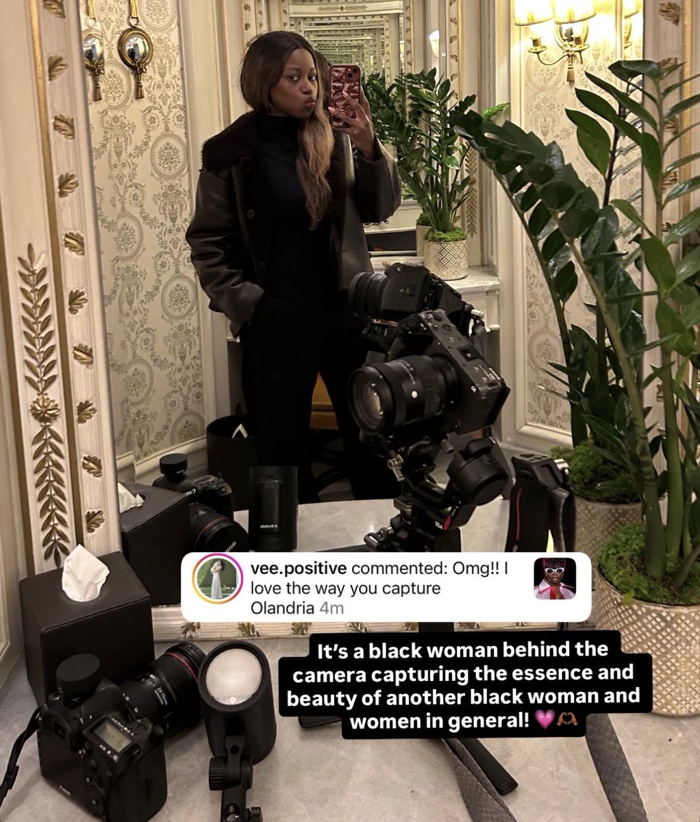 Awwww Yoncelopesz posted this on her Instagram story about capturing Olandria as a woman of color 🖤