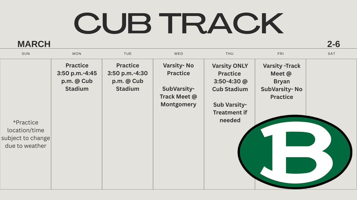 Brenham Cub Track tweet media