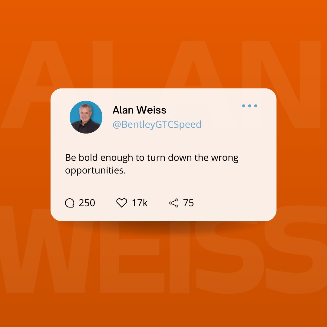 BentleyGTCSpeed's tweet photo. Saying yes to everything isn’t ambition — it’s avoidance.
Real confidence shows up when you’re bold enough to turn down the wrong opportunities.
#BusinessPromotion #BusinessGrowthExpert #BusinessGrowthTips #BusinessKnowledge #BusinessMastery #BusinessSuccessTips #BusinessMeetings #SocialMediaConsulting #ConsultingServices #ConsultingFirm #SmallBusinessOwner #BusinessOwner #BusinessSuccess #BusinessMind #BusinessMarketing #BusinessConsultant #BusinessQuote #Business101 #BusinessInsider #BusinessStartup #BusinessManagement #Entrepreneurship #CEO #Business #SmallBusiness #Work #Network
